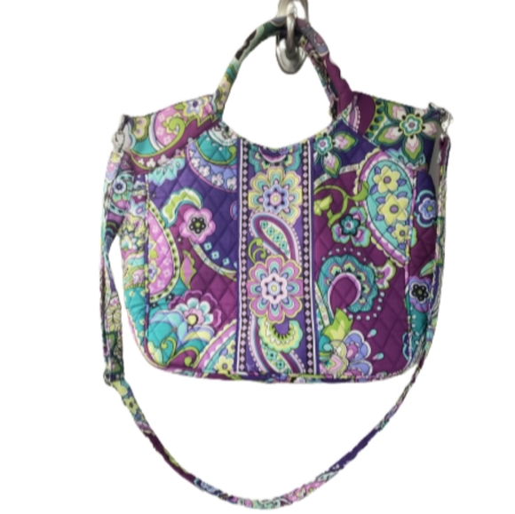 Vera Bradley Handbags - Vera Bradley Heather Paisley Two Way Tote Crossbody Bag Large Tote